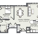 B7 One bedroom floor plan