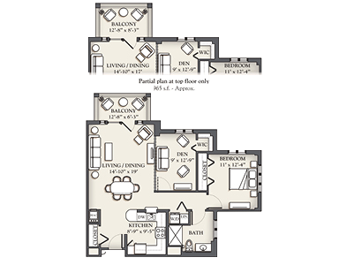 C1 One Bedroom + Den