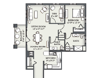 C3 One Bedroom + Den