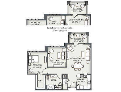 C4 One Bedroom + Den