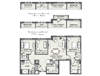 E5 Two Bedroom + Den