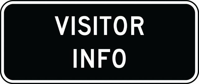 Sign that says Visitor Info