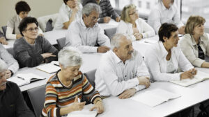 people in class for a lifelong learning for seniors program